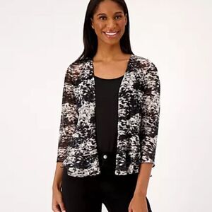 Attitudes by Renee Printed Cardigan lt weight Sz 3X NWT